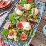 Antipasti med fiken, burrata og ruccola