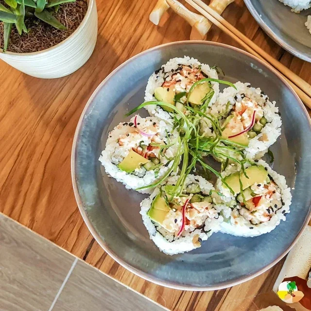 California roll med agurk og avokado
