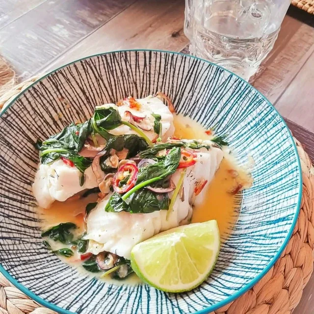 Dampet torsk med spinat og lime