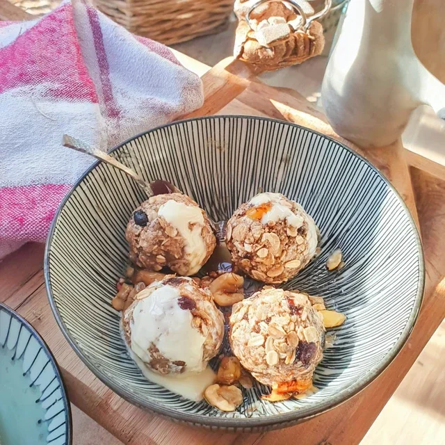 Energikuler med havregryn og honning