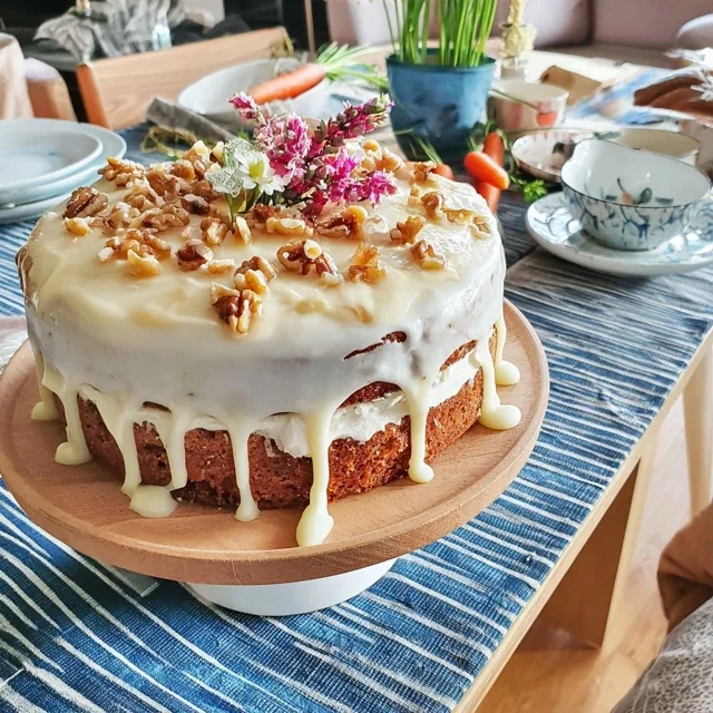 Gulrotkake med kremost-frosting