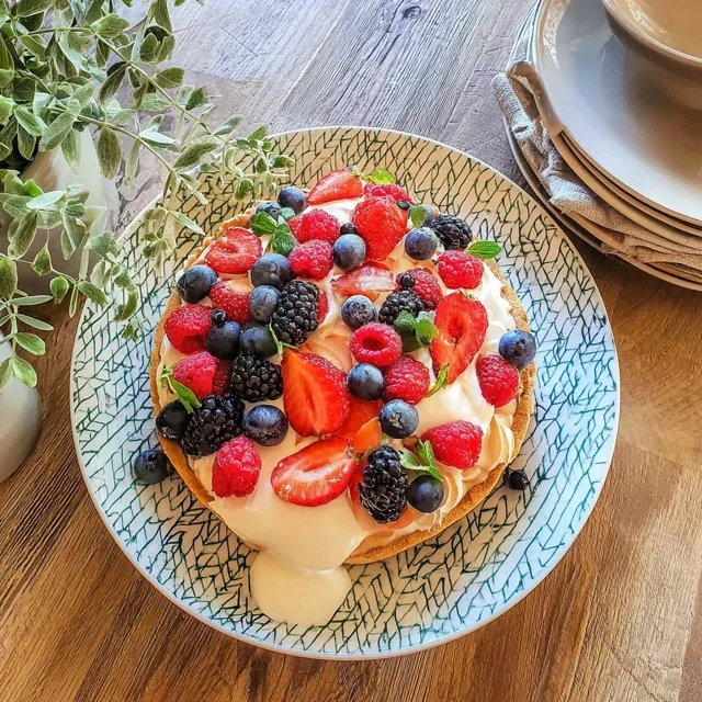 Nordisk bærterte med crème fraîche