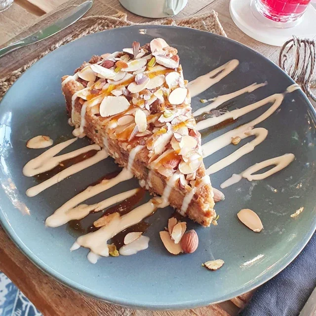 Santiago-kake med mandler og sitron